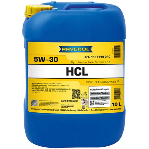 RAVENOL Motorno ulje HCL 5W-30, 10 l Cene