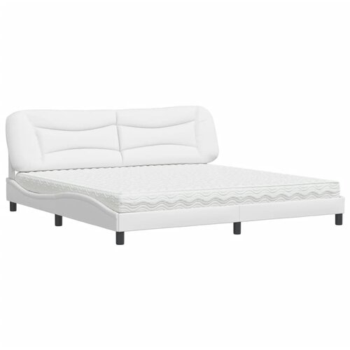 vidaXL Krevet s madracem bijeli 200x200 cm umjetna koža Cijene