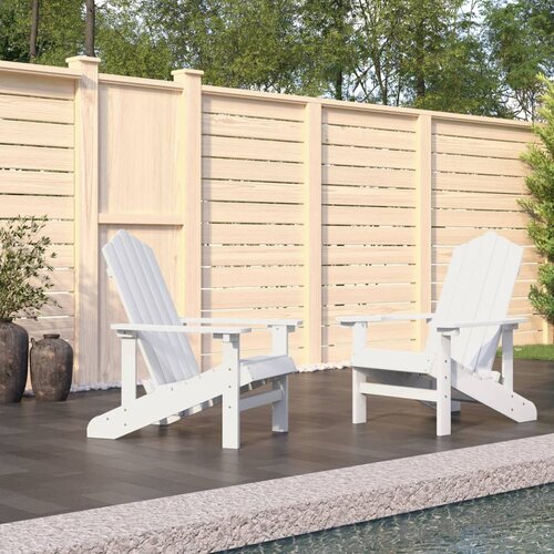  Vrtne stolice Adirondack 2 kom HDPE bijele Cene