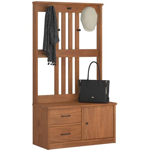 vidaXL Drevo za dvorano "SANDENS" 87x40x159,5 cm masivni les bora Cene