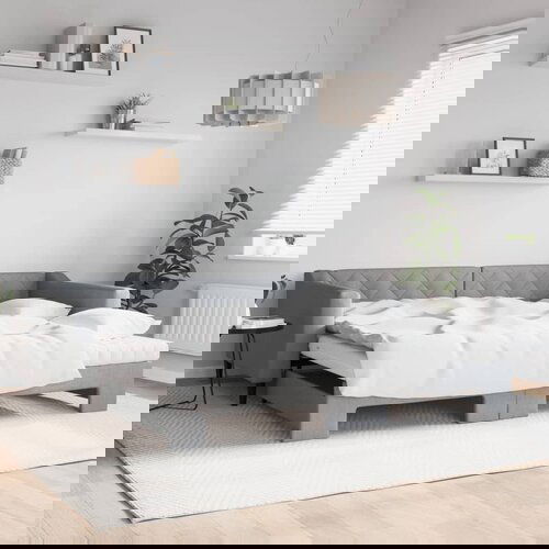 vidaXL Dnevni krevet na razvlačenje svjetlosivi 100x200 cm od tkanine Cene