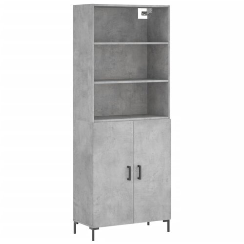 Maison Chic Visoka Komoda - Predalnik betonsko siva 69,5x34x180 cm inženirski les, (21719487) Cene