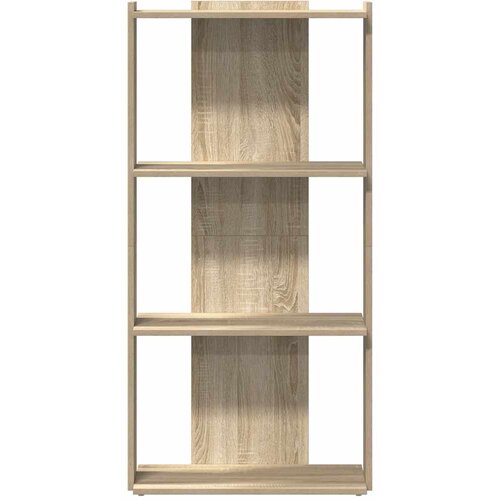  Regal za knjige s 3 razine boja hrasta 60x30x120 cm drveni Slike