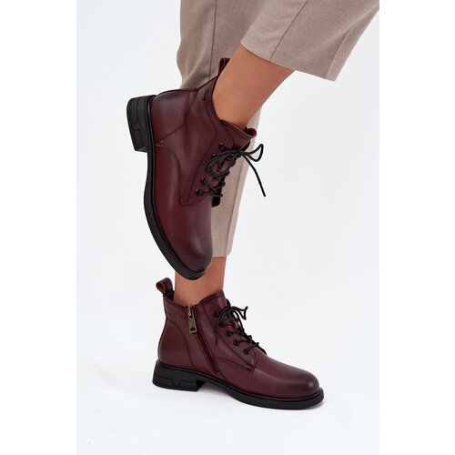 VINCEZA Insulated Leather Women&amp;#039;s Boots Low Heel Slike