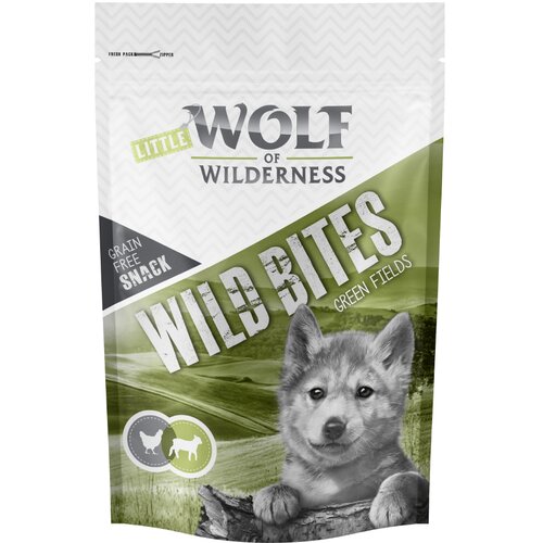 Wolf of Wilderness grickalice - Wild Bites Junior 180 g - Green Fields - janjetina Slike