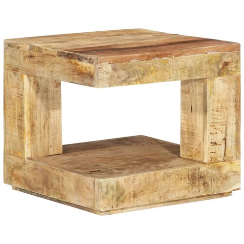 VidaXL Klubska mizica 45x45x40 cm trden mangov les Slike