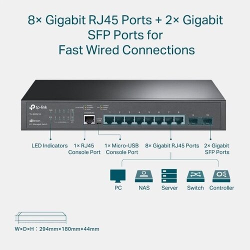 Tp-link SG3210(UN) Omada 8-Port Gigabit L2+ Upravljivi Switch sa 2 SFP Slots Cene