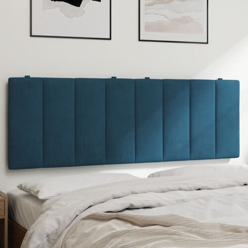 VidaXL Vzglavna stranica modra 120 cm žamet Slike