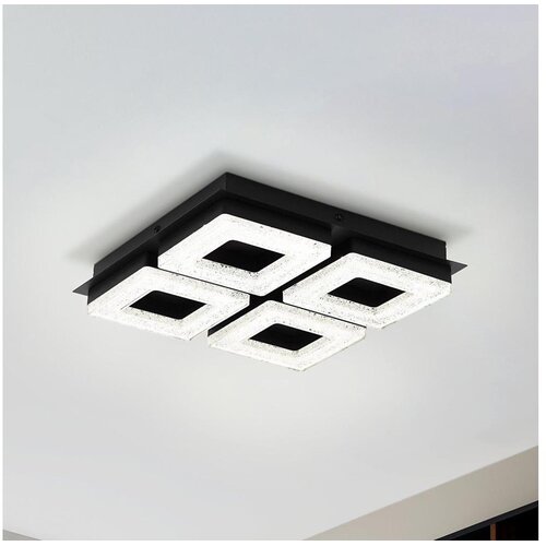 Eglo Fradelo 1 zidna/plafonjera/4, led, 4x4w, 4x400lm, crna/čelik/kristal Slike