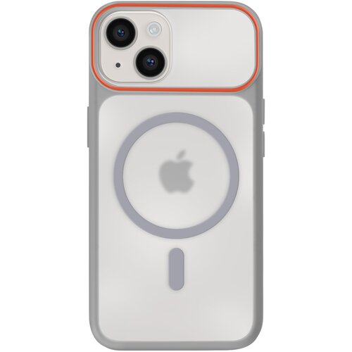 AVIZAR Ohišje MagSafe za iPhone 14 / 13 z dimljenim hrbtom in ojačanim silikonskim okvirjem, Siva, (5000190322) Cene