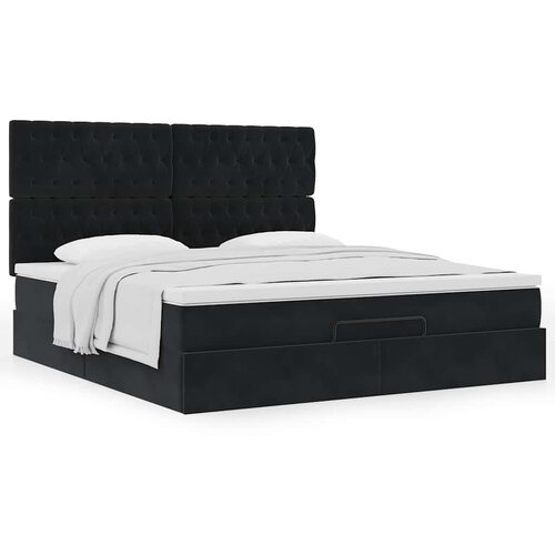 vidaXL Okvir kreveta s madracima crni 160x200cm bar&scaron;unasti Cijene
