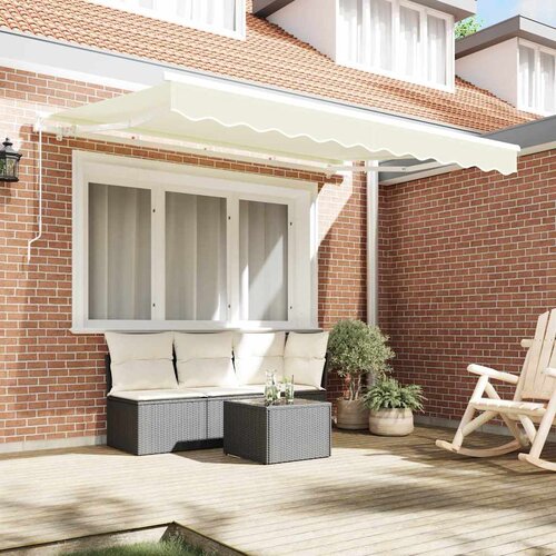  Skrovita tenda Krema 250 x 200 cm tkanina Slike
