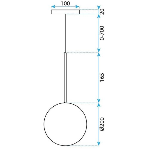 Toolight Stropna viseća svjetiljka staklena kugla 20cm APP1684-1CP Slike