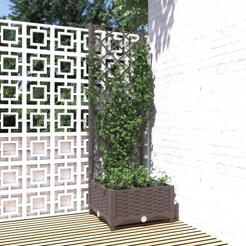  Vrtna sadilica s re&scaron;etkom smeđa 40 x 40 x 121,5 cm PP Cijene