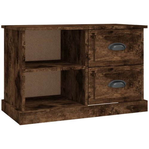 Maison Chic TV omarica - TV stojalo - Televizijska omarica dimljeni hrast 73x35,5x47,5 cm inženirski les, (21699022) Slike