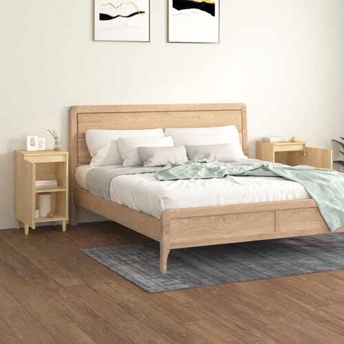  Noćni ormarići 2 kom boja hrasta 40x35x70 cm konstruirano drvo Slike