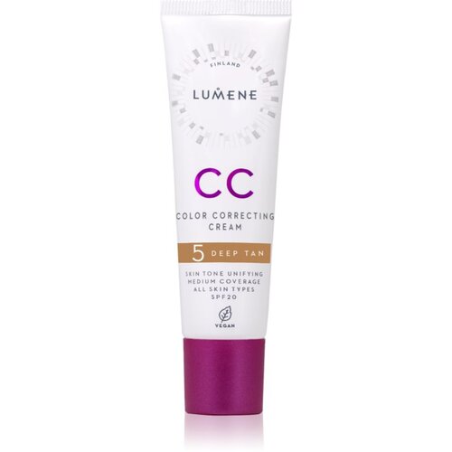 Lumene CC Color Correcting Cream CC krema za ujednačavanje tena SPF 20 nijansa 5 Deep Tan (Warm) 30 ml Cijene