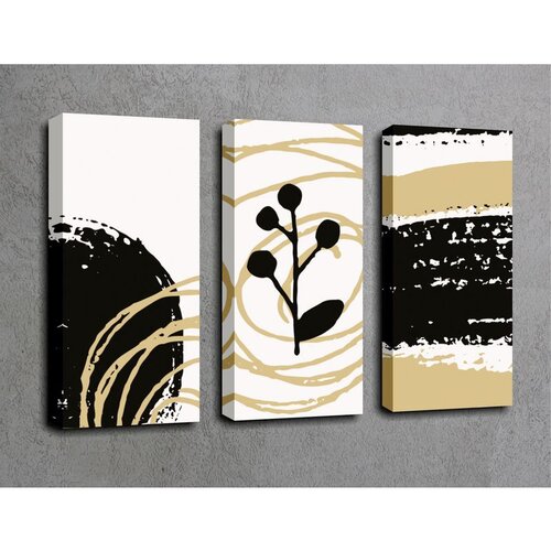WALLXPERT Dekorativne slike na platnu, 45x20cm, 3 komada, Šarene Cene
