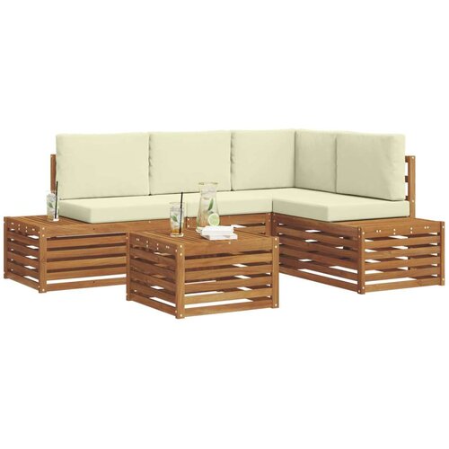  Setovi sofa s jastukom 5 Komad Prirodna i krem Slike