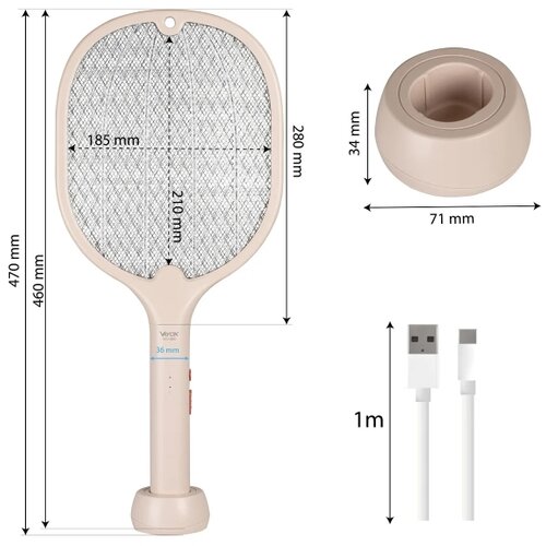  LED električni lapač insekata 2 u 1, 500 mAh/5V, bež Slike
