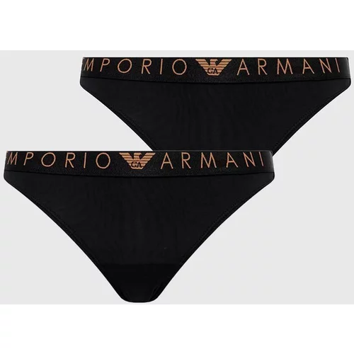 Emporio Armani Underwear Brazilke 2-pack črna barva