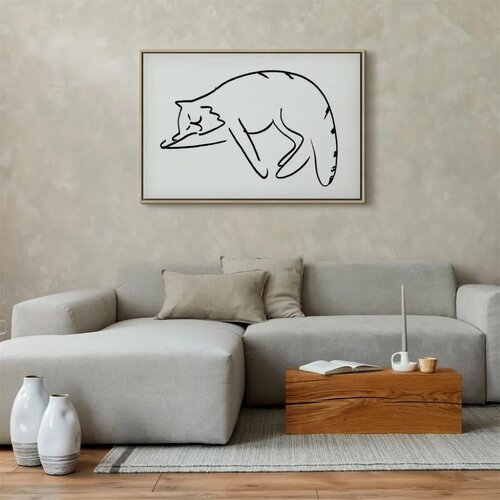  Slika - Cat\&amp;#039;s Dreams (1 Part) Vertical 60x40 U prirodnom drvenom okviru Slike