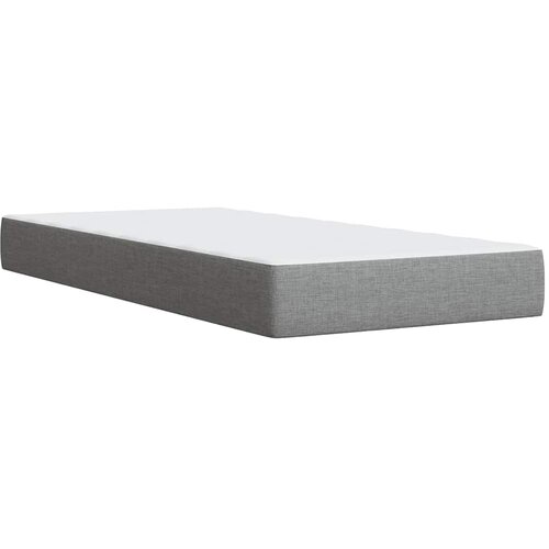  Krevet s oprugama i madracem svjetlosivi 100x200 cm od tkanine Slike