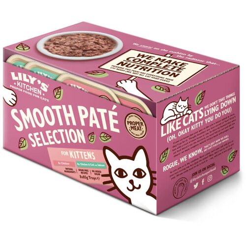 Lily&amp;#039;s Kitchen Smooth Pat&amp;eacute; Kitten - pa&amp;scaron;teta, 2 okusa - 8 x 85 g Slike