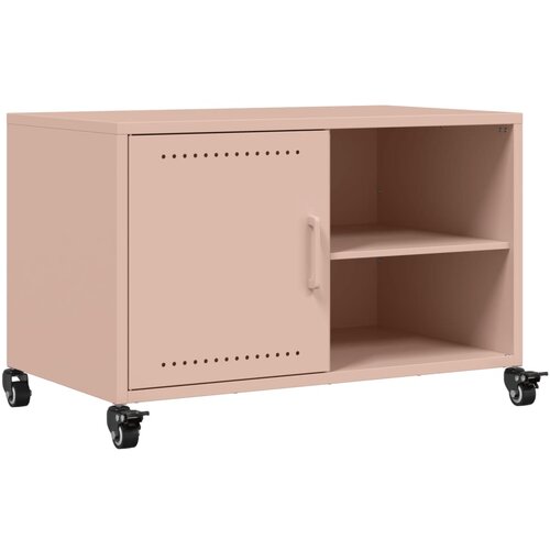 Maison Chic TV omarica - TV enota - Televizijska omarica roza 68x39x43,5 cm jeklo, (21699398) Slike