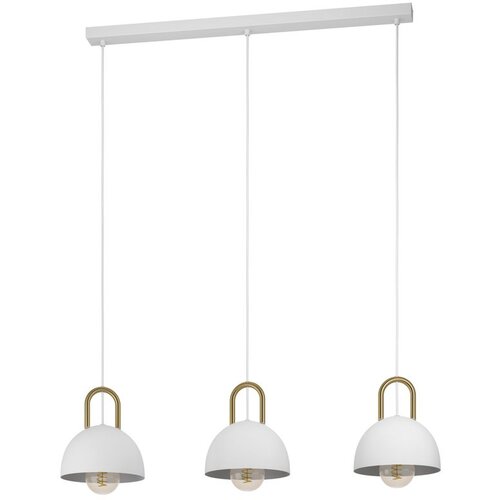 Eglo Viseća lampa CALMANERA 3xE27 90 cm bela/mesing 99696 Slike