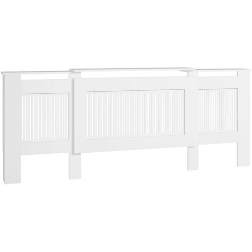 HOMCOM pokrov za radiator iverna plo&scaron;ča, MDF 201D x 19&Scaron; x 81,5V cm bela, (5000242379) Cene