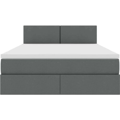  Krevet s madracem i skladi&amp;scaron;tem Tamno siva 140 x 190 cm Slike
