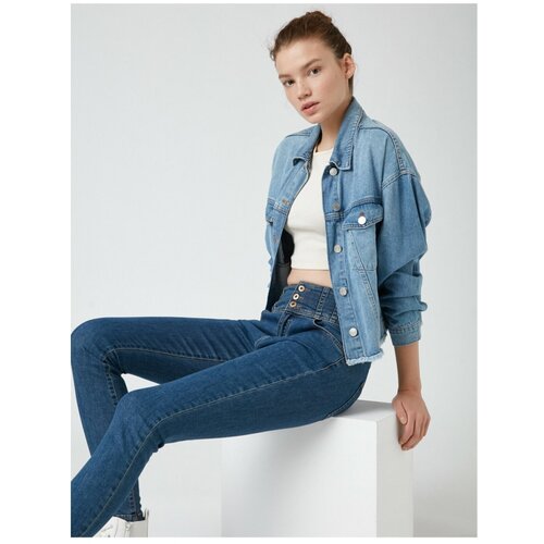 Koton Women&amp;#039;s Mid Indigo Jeans 1KAK47249MD Slike