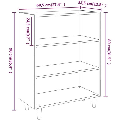  Komoda boja hrasta sonome 69 5 x 32 5 x 90 cm konstruirano drvo Slike
