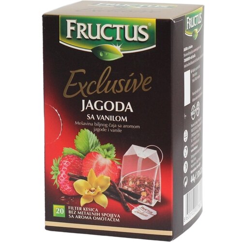 Fructus čaj jagoda+vanila 44g Cene