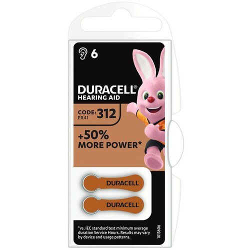 Duracell 312/ PR41 1.45V baterija za slusni aparat pakovanje 6kom Slike