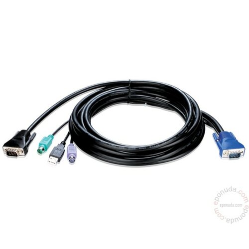 D-link DKVM-402 USB + PS/2 + VGA D-sub 3m kabl za KVM switch kabal Slike