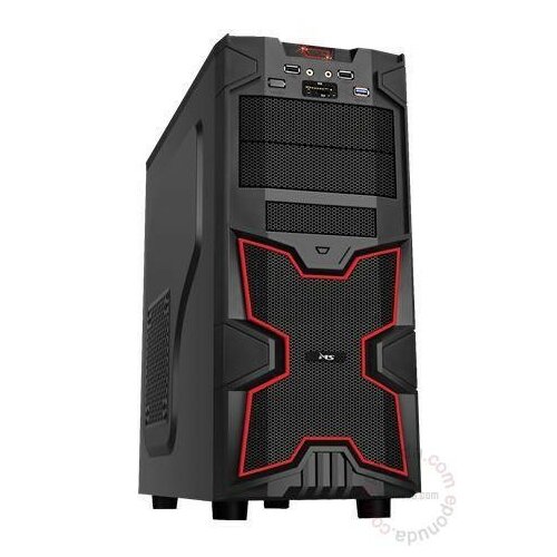 MS Industrial RAIDER RED PLATINUM 500 v5 gaming s napajanjem kućište za računar Slike