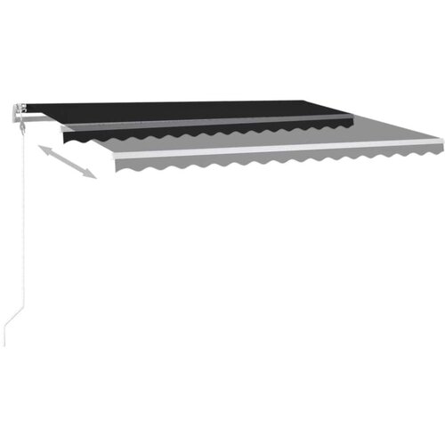  Automatska tenda sa senzorom za vjetar LED 450x300 cm antracit Slike