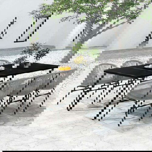  Vrtna jedilna garnitura 7-delna siva, (20671757) Cene