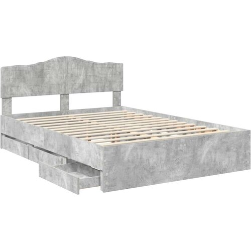  Okvir za krevet s ladicama Betonski sivi 140 x 200 cm - Beton siva 140 x 200 cm Slike