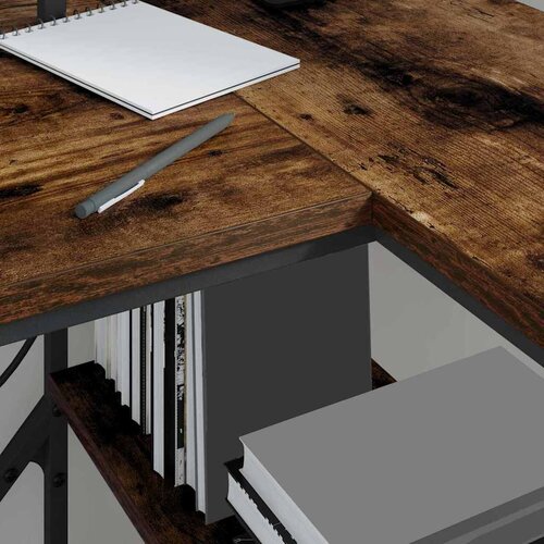  Stol Dimljeni hrast 120 x 79 x 86,5 cm Konstruirano drvo Slike