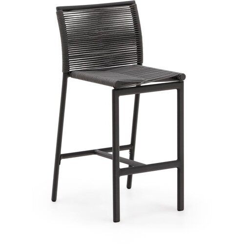 Kave Home Crna metalna vrtna barska stolica Culip &amp;ndash; Slike