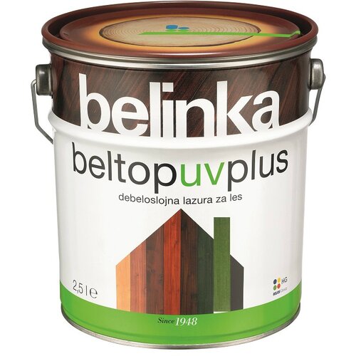 Belinka Debeloslojna lazura za les BELTOP UV PLUS (2,5 l, zelena, &amp;scaron;t.19) Slike