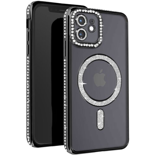 AVIZAR diamond case za iphone 12 za&scaron;čita magsafe contour strass, črna, (5000016782) Cene