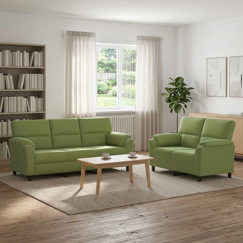  Set sofe 2 pcs Svijetlo zelena Baršun Cene