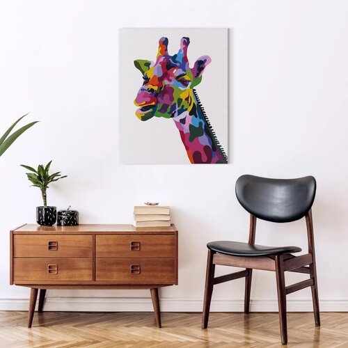  Slika za samostalno slikanje - Colourful Giraffe 40x50 Slike