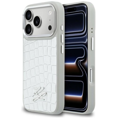  maska karl lagerfeld croco kl script logo magsafe za iphone 17 pro srebrna Cene