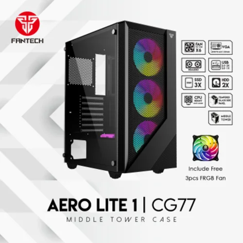  Kućište Fantech PC CASE CG773x120mm FRGB ventilatoriMidi Tower, ATX, Micro ATX