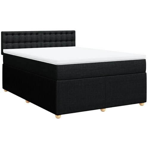 Maison Chic Box spring postelja - Vzmetna postelja z vzmetnico črna 140x200 cm blago SL11630, (21883084) Cene